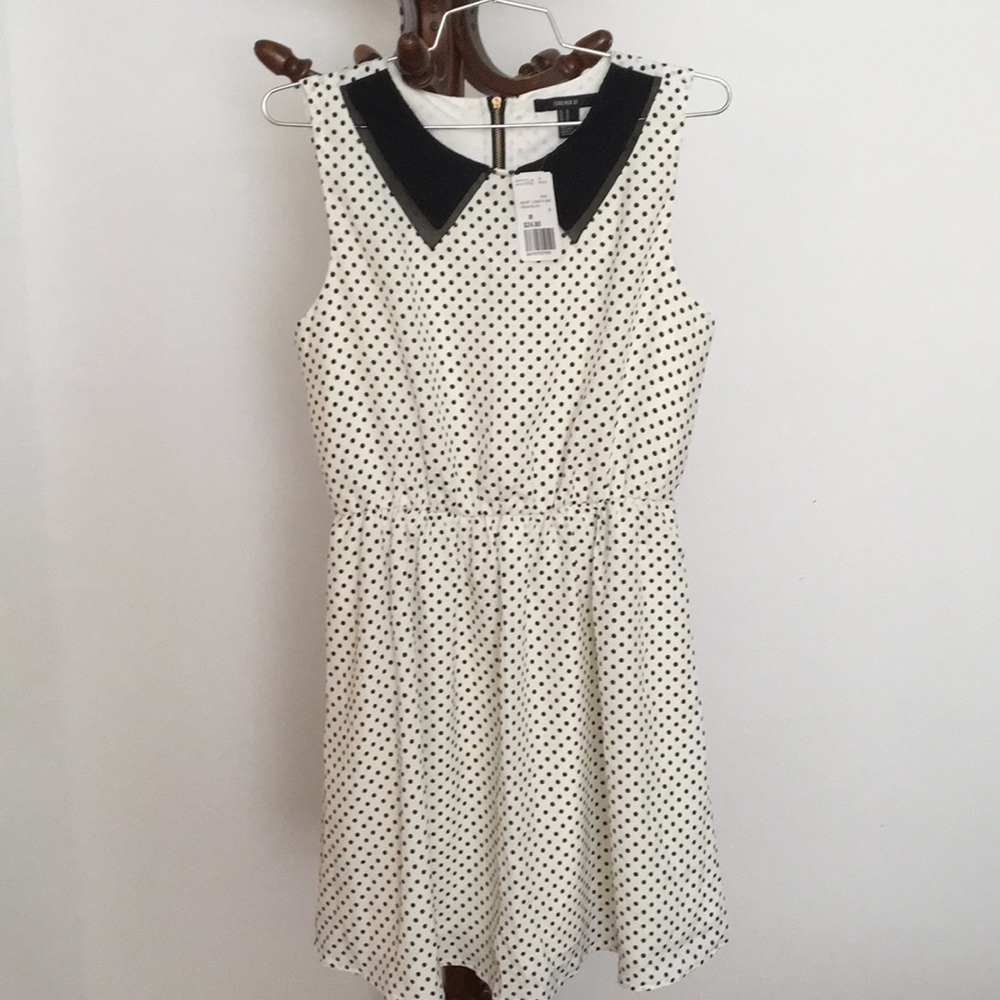 Forever 21 NWT beige polka dot dress